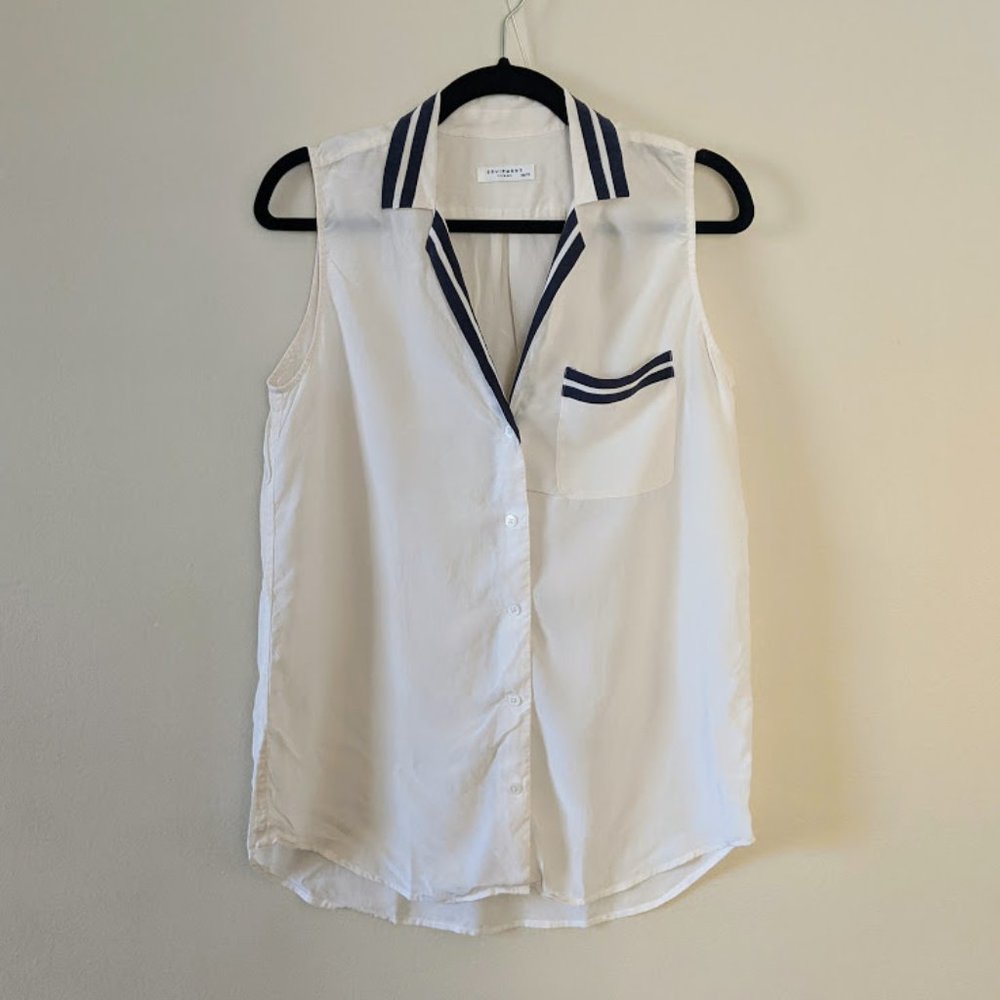 Silk Equipment Sleeveless Blouse